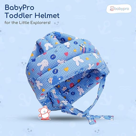 BabyPro Baby Head Safety Helmet for Crawling Walking Baby Head Protector - Head Protection for Safety 6 Months - 2 Years Soft Cushion Safety Headguard, Toddler Helmets Multi Printed