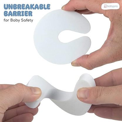 BabyPro Baby Proofing Finger U-Shape Door Guard for Kids Safety, Non-Toxic EVA Foam, Children Safety Door Slam Stopper, Prevents Finger Pinch Injuries & Pet from Getting Locked