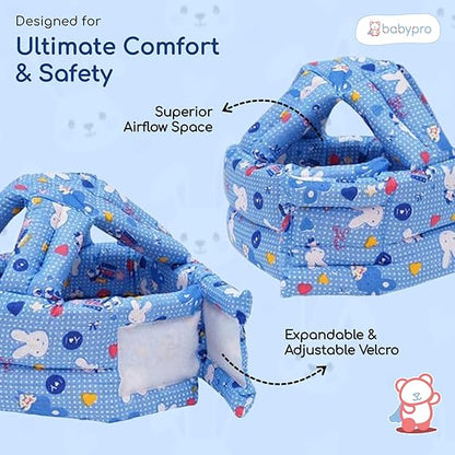 BabyPro Baby Head Safety Helmet for Crawling Walking Baby Head Protector - Head Protection for Safety 6 Months - 2 Years Soft Cushion Safety Headguard, Toddler Helmets Multi Printed