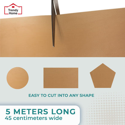 Senego by Trendy Home Anti-Slip Mat for Kitchen (45 cm x 5 m), Food Grade & Washable, Mat for Fridge, Shelves, Cupboards, EVA Shelf Liner Sheet for Drawers & Wardrobe (Diamond Texture)