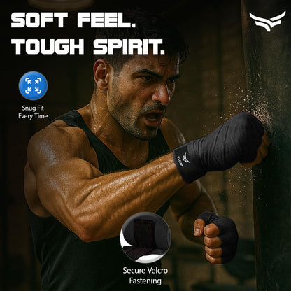 Xtrim Boxing Hand Wraps for Men & Women, Set of 2, 5cm x 2.5m, Polyester Cotton Blend, Wrist Support for MMA, Boxing, Muay Thai, Kickboxing, Velcro Closure, Training Accessories