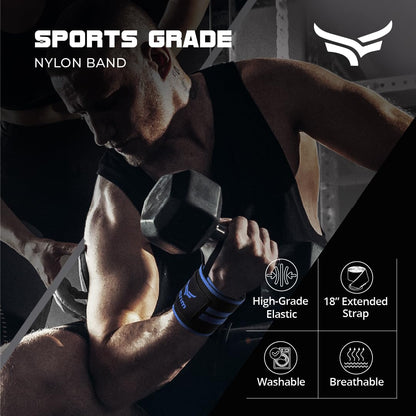 XTRIM Wrist Support for Men & Women, Wrist Band for Gym Wrist Wrap/Straps Gym Accessories for Men for Hand Grip & Wrist Support Crepe Bandage While Workout & Muscle Relaxation