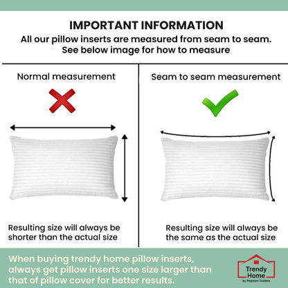 Trendy Home 12x20 Throw Pillow Insert (Pack of 2, White), Bed and Couch Pillows Stuffer Hypoallergenic, Lumbar Support Decorative Home Outdoor Pillow Filler