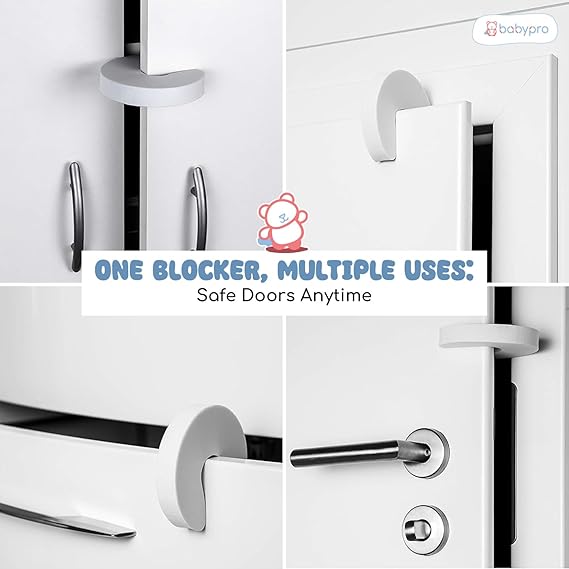 BabyPro Baby Proofing Finger U-Shape Door Guard for Kids Safety, Non-Toxic EVA Foam, Children Safety Door Slam Stopper, Prevents Finger Pinch Injuries & Pet from Getting Locked