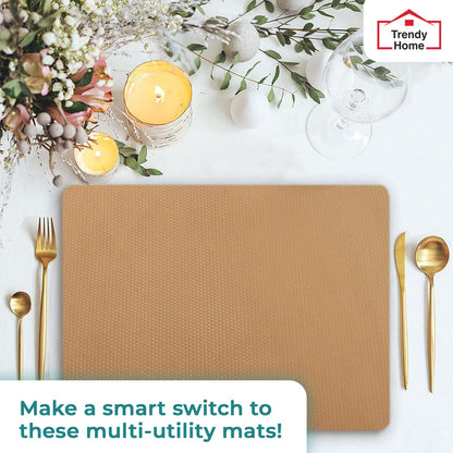 Senego by Trendy Home Anti-Slip Mat for Kitchen (45 cm x 5 m), Food Grade & Washable, Mat for Fridge, Shelves, Cupboards, EVA Shelf Liner Sheet for Drawers & Wardrobe (Diamond Texture)