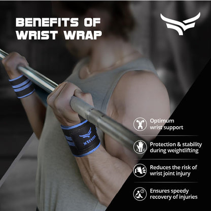 XTRIM Wrist Support for Men & Women, Wrist Band for Gym Wrist Wrap/Straps Gym Accessories for Men for Hand Grip & Wrist Support Crepe Bandage While Workout & Muscle Relaxation