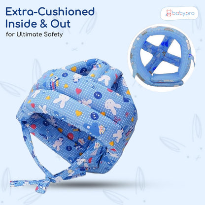 BabyPro Baby Head Safety Helmet for Crawling Walking Baby Head Protector - Head Protection for Safety 6 Months - 2 Years Soft Cushion Safety Headguard, Toddler Helmets Multi Printed