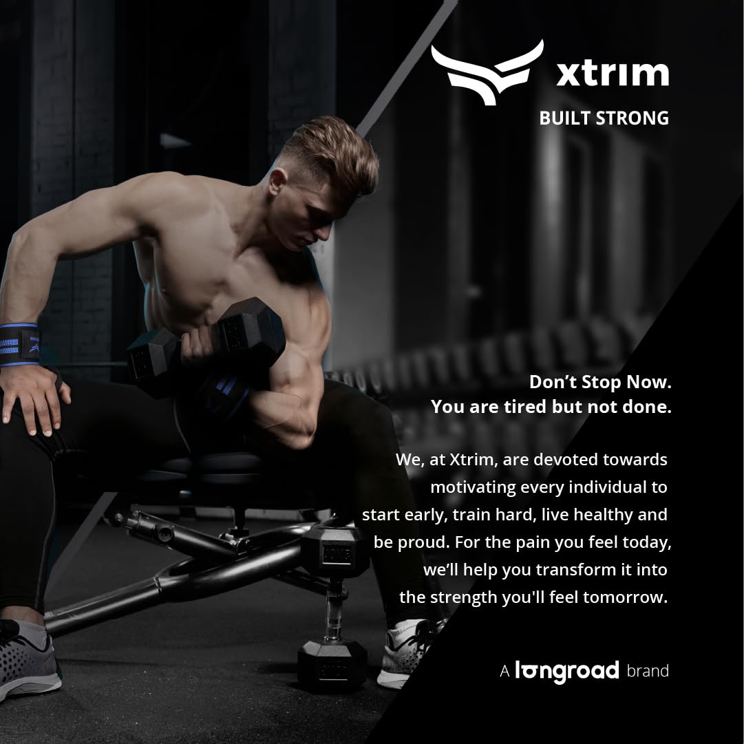 XTRIM Wrist Support for Men & Women, Wrist Band for Gym Wrist Wrap/Straps Gym Accessories for Men for Hand Grip & Wrist Support Crepe Bandage While Workout & Muscle Relaxation