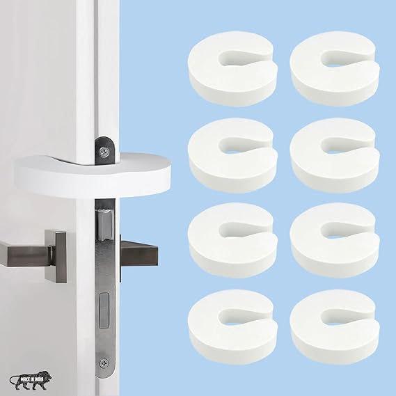 BabyPro Baby Proofing Finger U-Shape Door Guard for Kids Safety, Non-Toxic EVA Foam, Children Safety Door Slam Stopper, Prevents Finger Pinch Injuries & Pet from Getting Locked