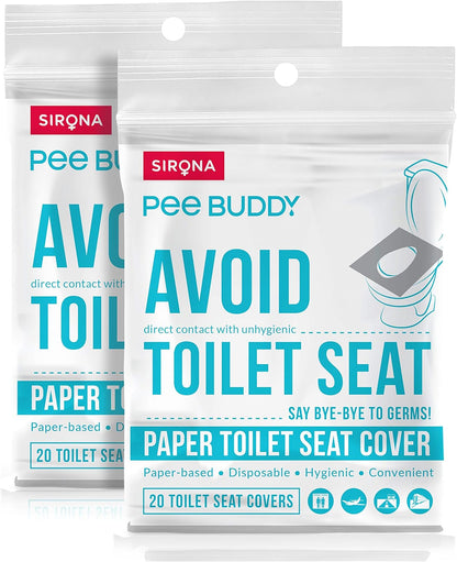 PeeBuddy Disposable Paper Toilet Seat Covers | No Direct Contact with Unhygieneic Seats| Easy To Dispose| Nature Friendly| Must Have For Women