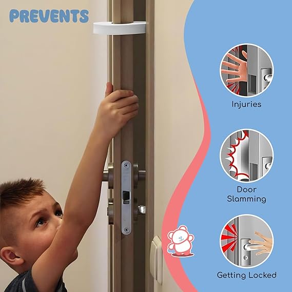 BabyPro Baby Proofing Finger U-Shape Door Guard for Kids Safety, Non-Toxic EVA Foam, Children Safety Door Slam Stopper, Prevents Finger Pinch Injuries & Pet from Getting Locked