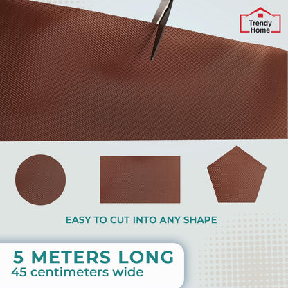 Senego by Trendy Home Anti-Slip Mat for Kitchen (45 cm x 5 m), Food Grade & Washable, Mat for Fridge, Shelves, Cupboards, EVA Shelf Liner Sheet for Drawers & Wardrobe (Diamond Texture)