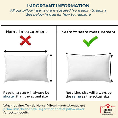 Trendy Home 12x20 Throw Pillow Insert (Pack of 2, White), Bed and Couch Pillows Stuffer Hypoallergenic, Lumbar Support Decorative Home Outdoor Pillow Filler