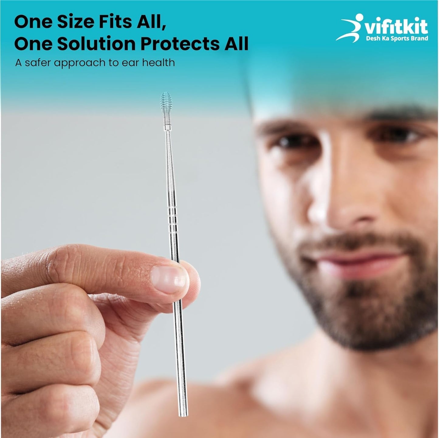 VFK by Trendy Home Ear Cleaning Kit Reusable Ear Wax Cleaner Tool Set with Storage Box - Ear Wax Remover Tool Kit with Ear Curette Cleaner and Spring Earbuds Cleaner (6 Pcs, Stainless Steel)