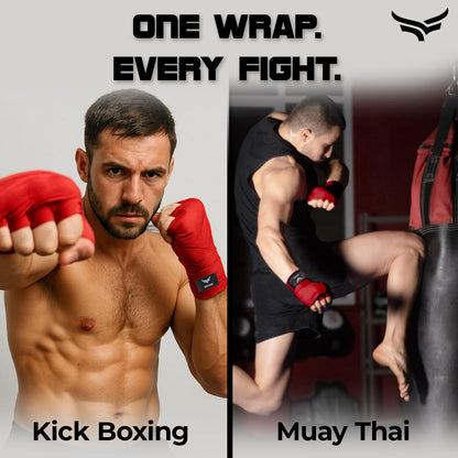 Xtrim Boxing Hand Wraps for Men & Women, Set of 2, 5cm x 2.5m, Polyester Cotton Blend, Wrist Support for MMA, Boxing, Muay Thai, Kickboxing, Velcro Closure, Training Accessories