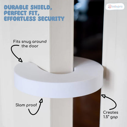 BabyPro Baby Proofing Finger U-Shape Door Guard for Kids Safety, Non-Toxic EVA Foam, Children Safety Door Slam Stopper, Prevents Finger Pinch Injuries & Pet from Getting Locked