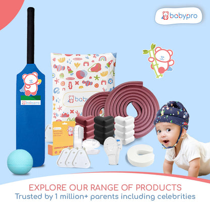 BabyPro BabyProofing Corner Guards (12mm, Pack of 12) with Strong Adhesive Tape by Certified Professional Childproofer for Covering Sharp Edges & Corners of Bed, Table & Furniture