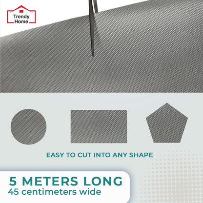 Senego by Trendy Home Anti-Slip Mat for Kitchen (45 cm x 5 m), Food Grade & Washable, Mat for Fridge, Shelves, Cupboards, EVA Shelf Liner Sheet for Drawers & Wardrobe (Diamond Texture)