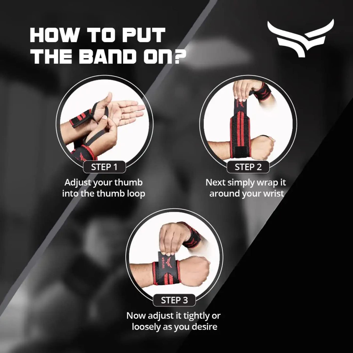 XTRIM Wrist Support for Men & Women, Wrist Band for Gym Wrist Wrap/Straps Gym Accessories for Men for Hand Grip & Wrist Support Crepe Bandage While Workout & Muscle Relaxation