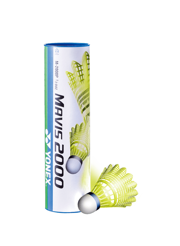 YONEX Mavis 2000 Nylon Tournament Shuttle-Yellow (1/2 dozen)