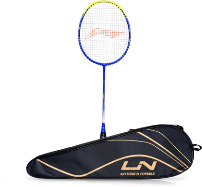 Li-Ning G-Force Superlite 3600 Carbon Fibre Unstrung Badminton Racket with Free Full Cover (Blue / Yellow)